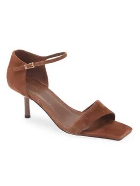Nordstrom Stanton Ankle Strap Sandals Size 10 Brown Suede